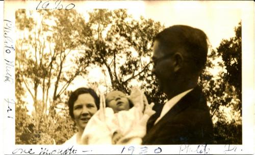 Pg001d: Philip Miller, Jr., with his parents Elizabeth and Philip Miller, Sr.